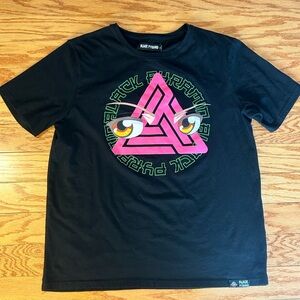 Black Pyramid Kids Black T-Shirt with Pink Graphic